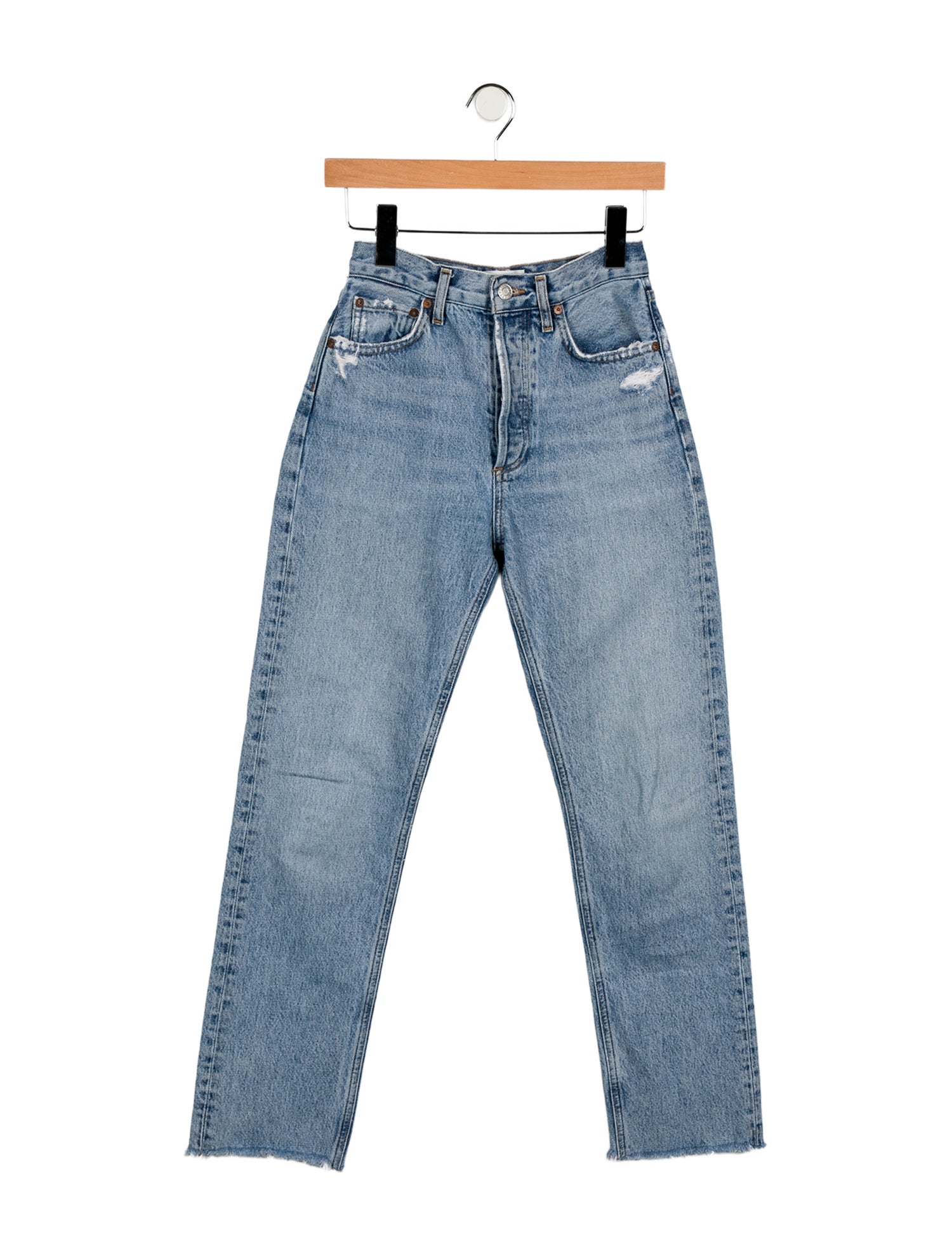 AGOLDE Mid-Rise Straight Leg Jeans