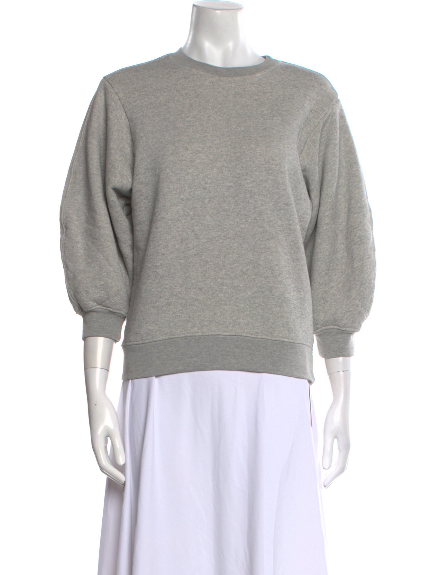 AGOLDE Crew Neck Three-Quarter Sleeve Sweatshirt