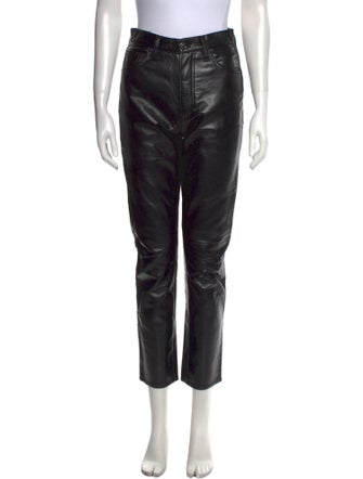 AGOLDE Leather Straight Leg Pants