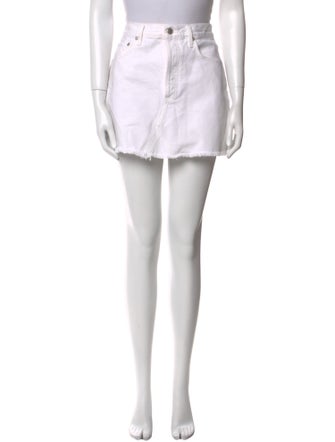 AGOLDE Raw-Edge Trim Mini Skirt