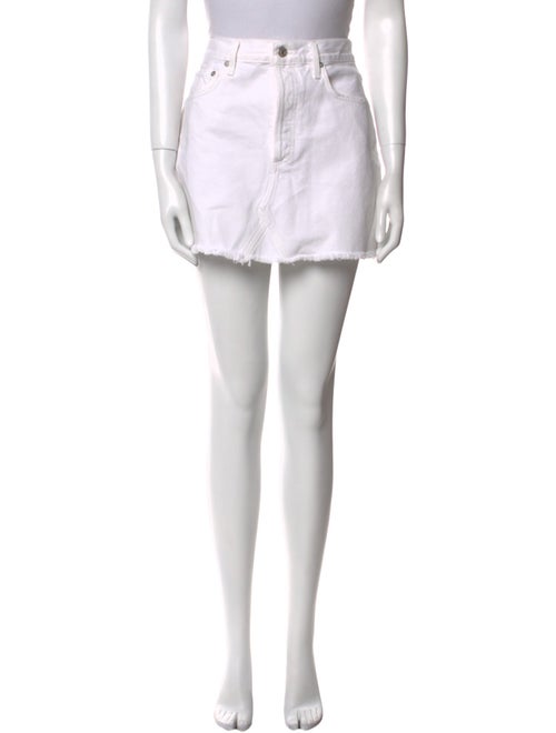 AGOLDE Raw-Edge Trim Mini Skirt