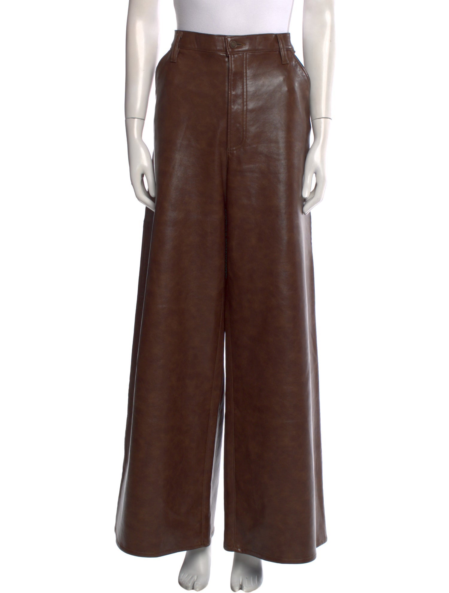 AGOLDE Leather Wide Leg Pants