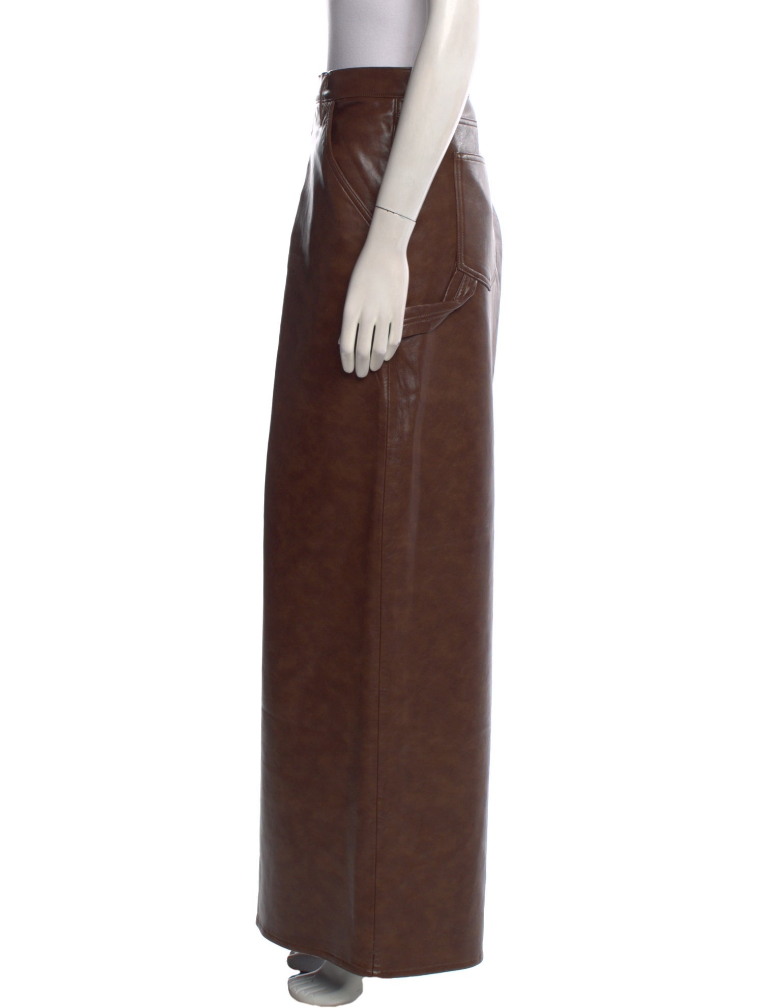 AGOLDE Leather Wide Leg Pants