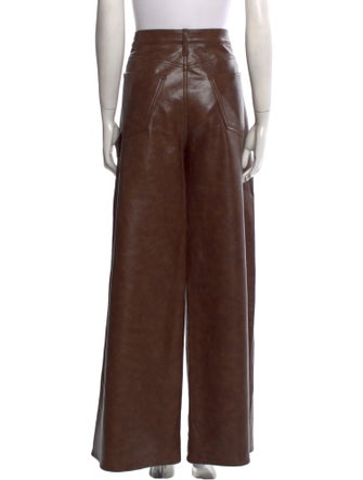 AGOLDE Leather Wide Leg Pants
