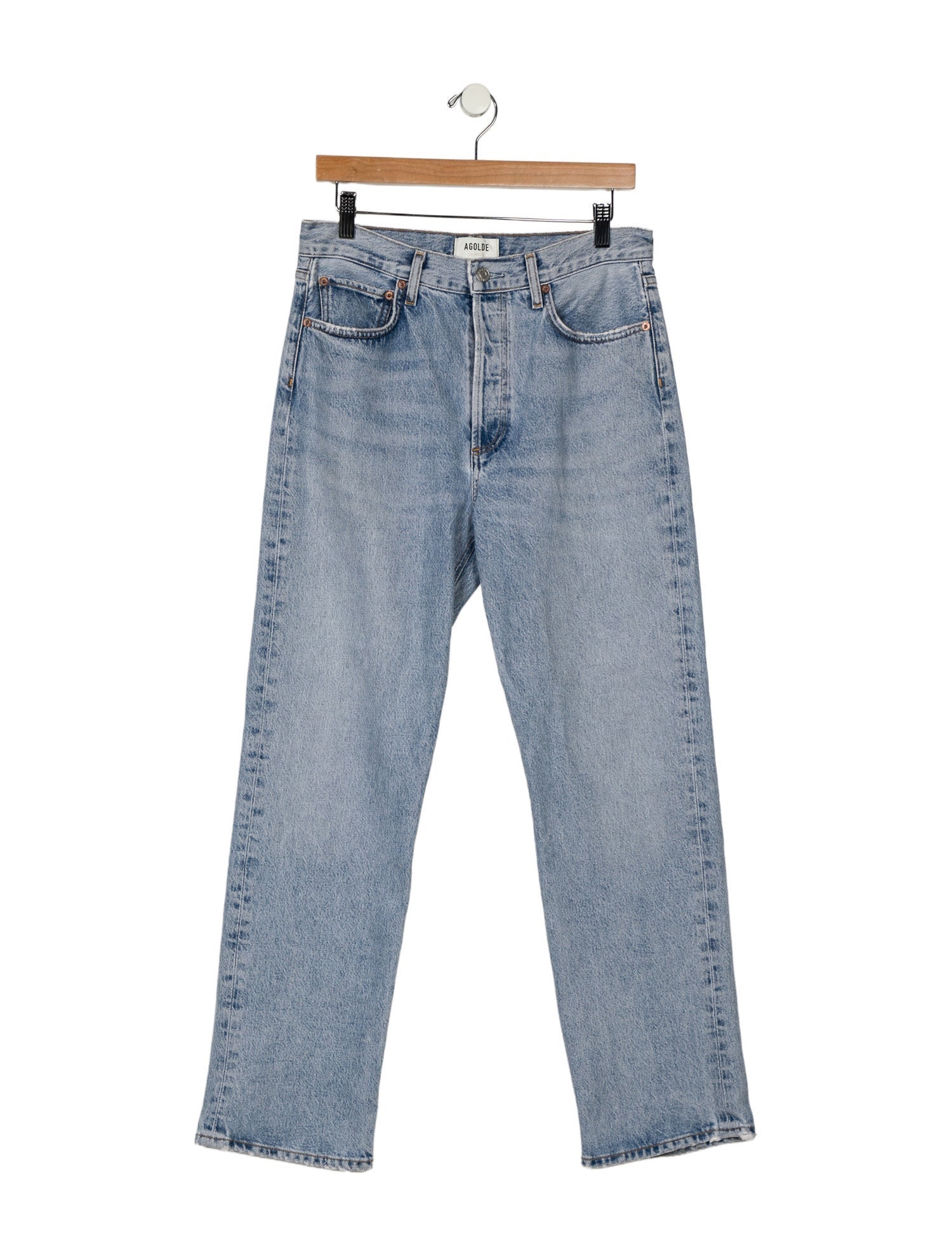 AGOLDE Mid-Rise Straight Leg Jeans