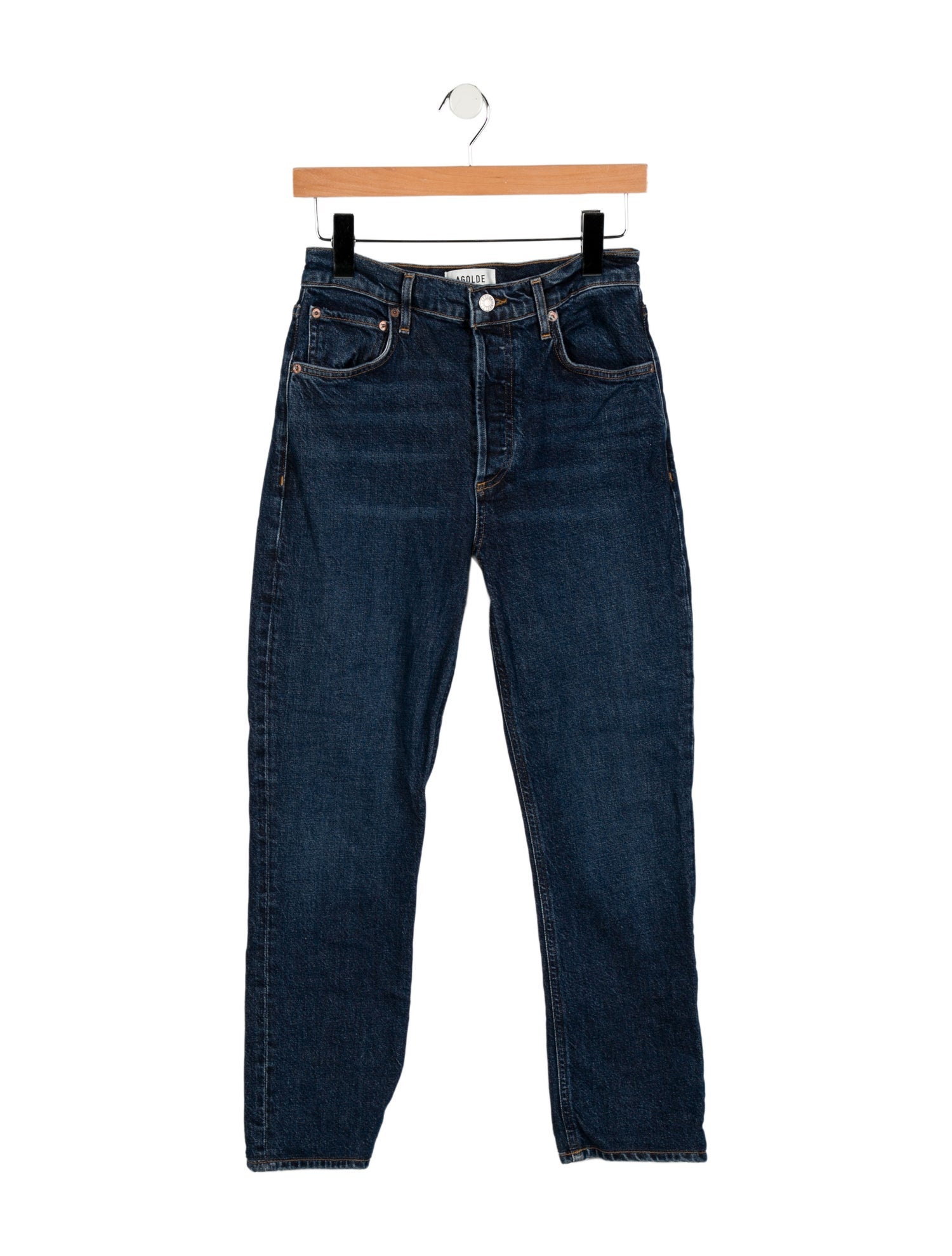 AGOLDE Mid-Rise Straight Leg Jeans