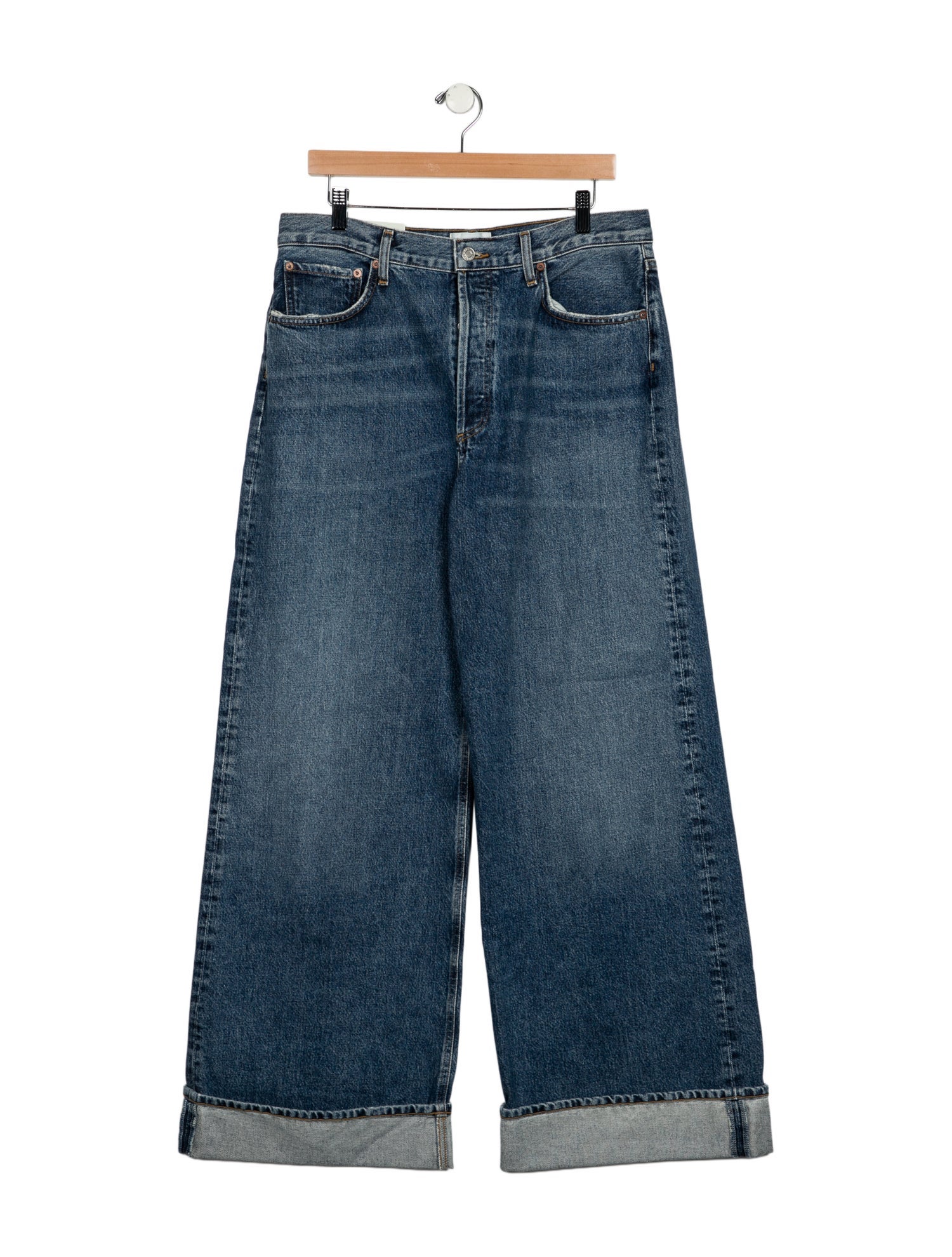 AGOLDE Mid-Rise Wide Leg Jeans