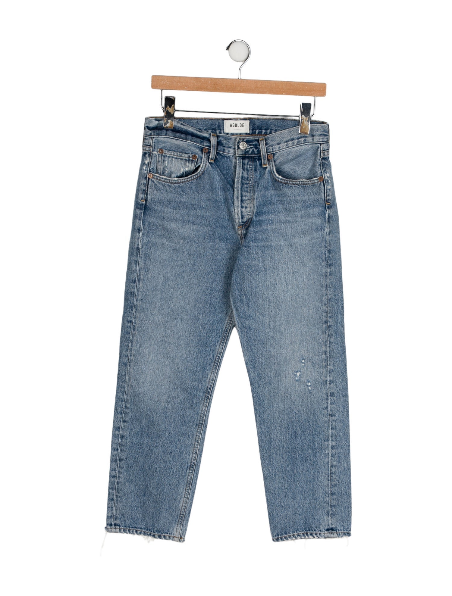 AGOLDE Mid-Rise Straight Leg Jeans