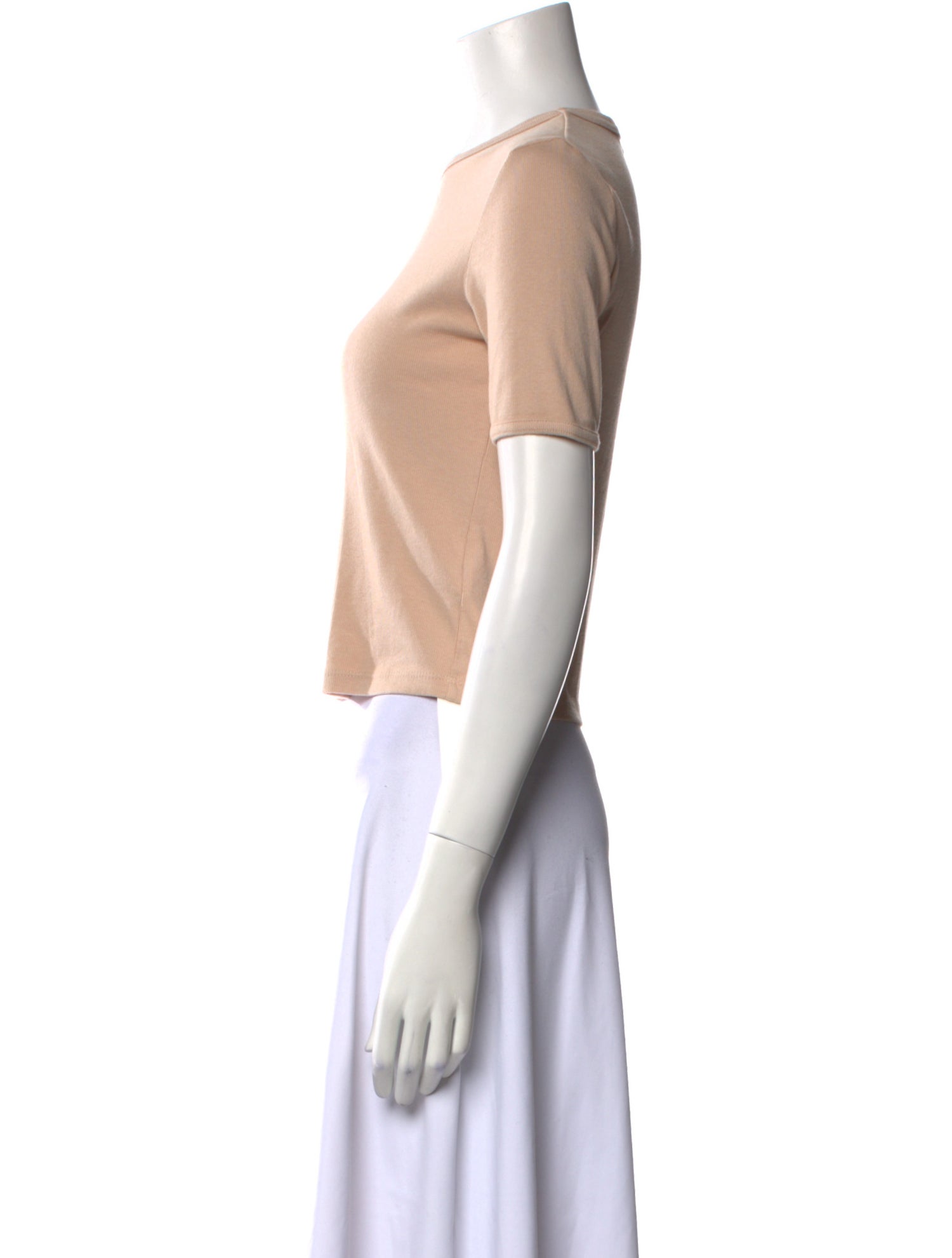 AGOLDE Crew Neck Short Sleeve Crop Top