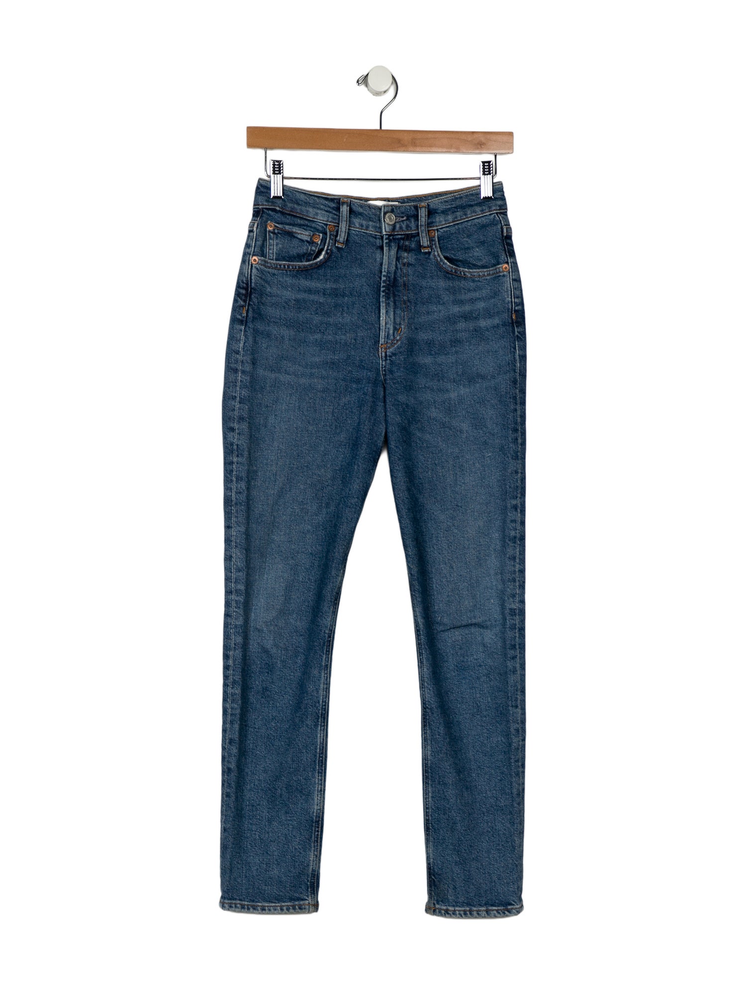 AGOLDE Mid-Rise Straight Leg Jeans