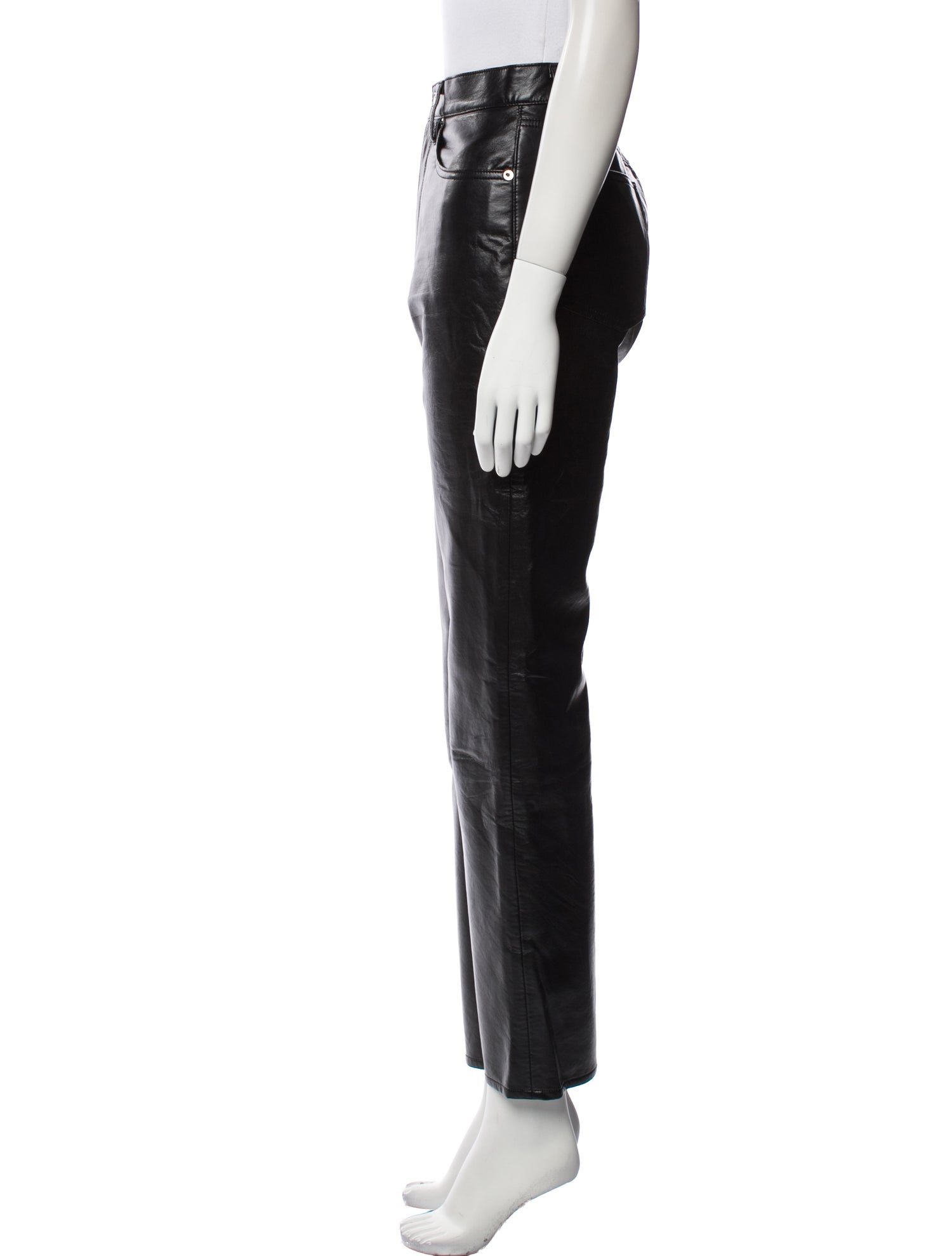 AGOLDE Leather Straight Leg Pants