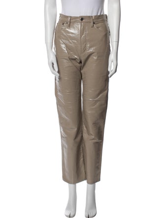 AGOLDE Leather Straight Leg Pants