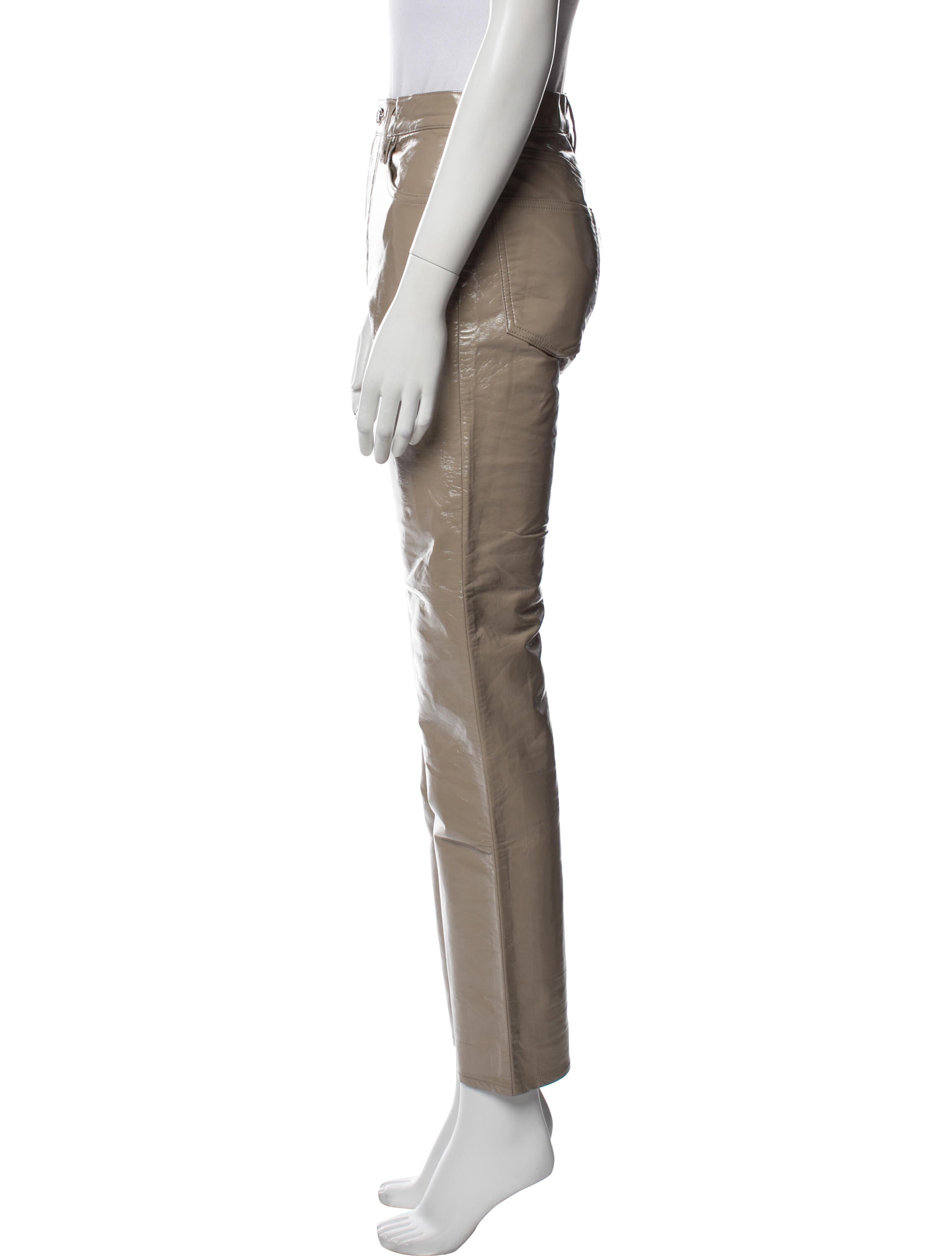 AGOLDE Leather Straight Leg Pants