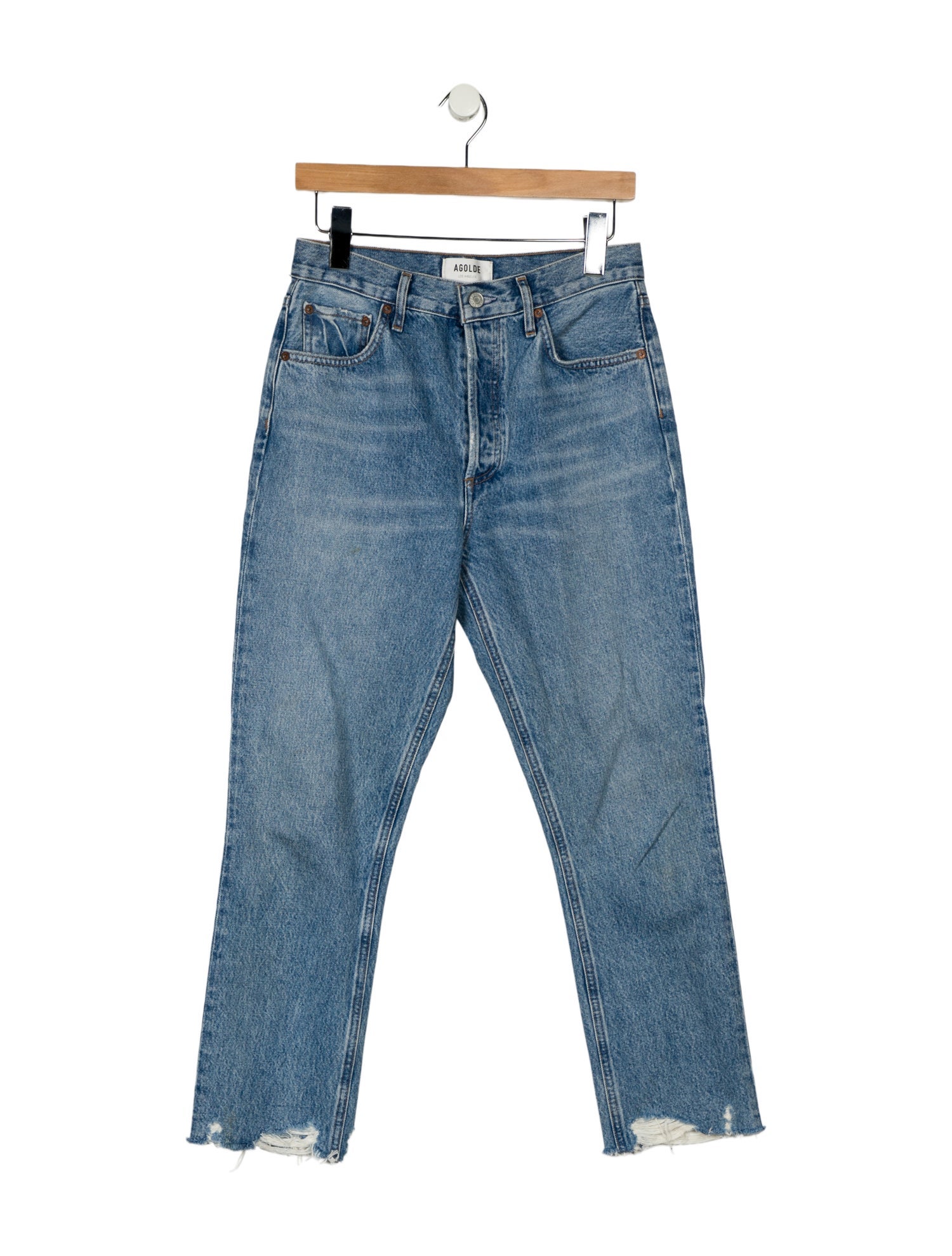AGOLDE Mid-Rise Straight Leg Jeans
