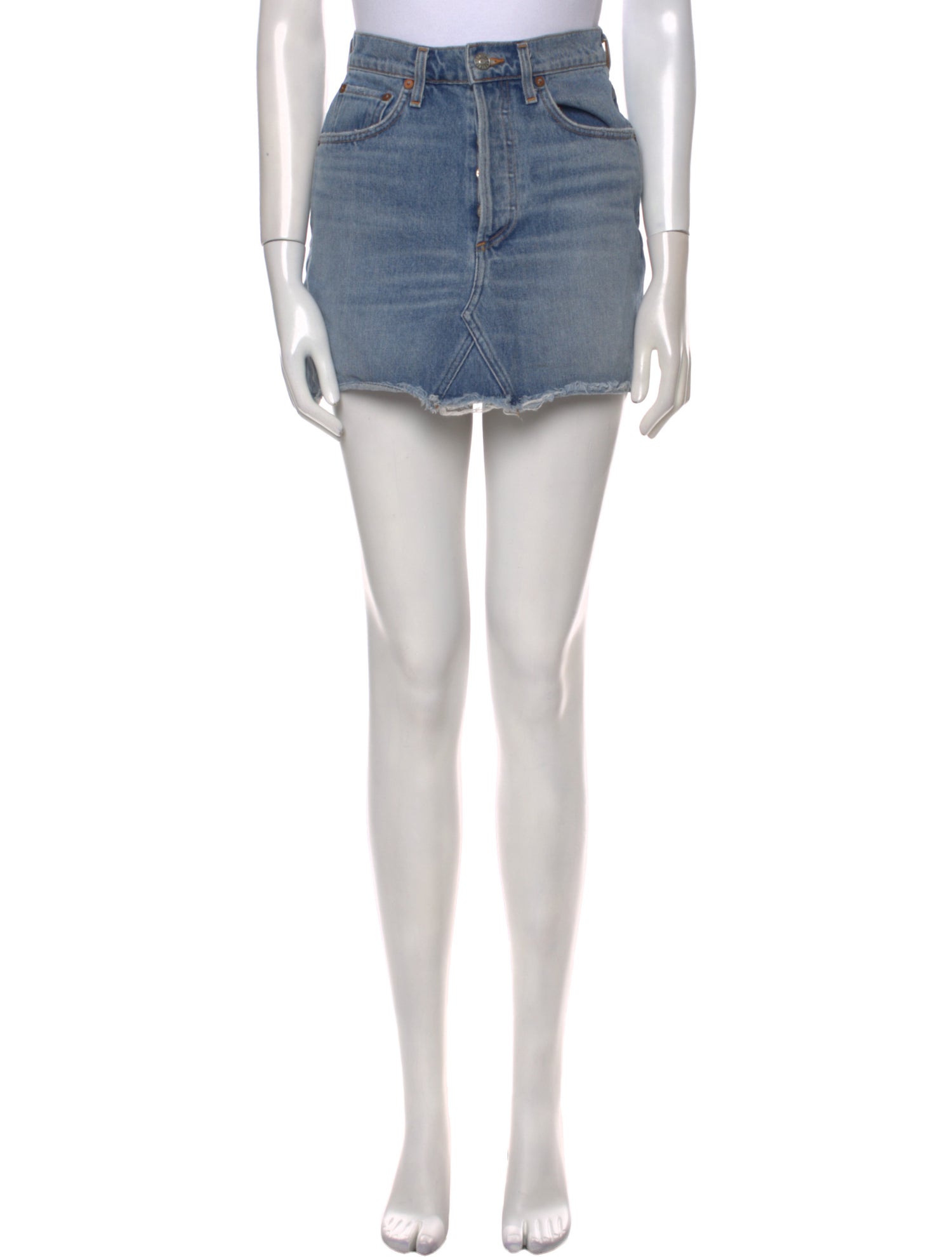 AGOLDE Distressed Accents Mini Skirt