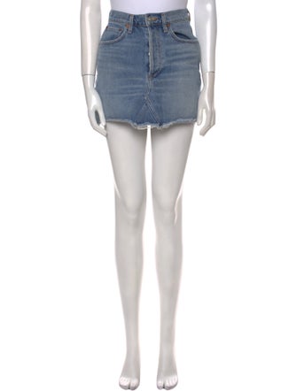 AGOLDE Distressed Accents Mini Skirt