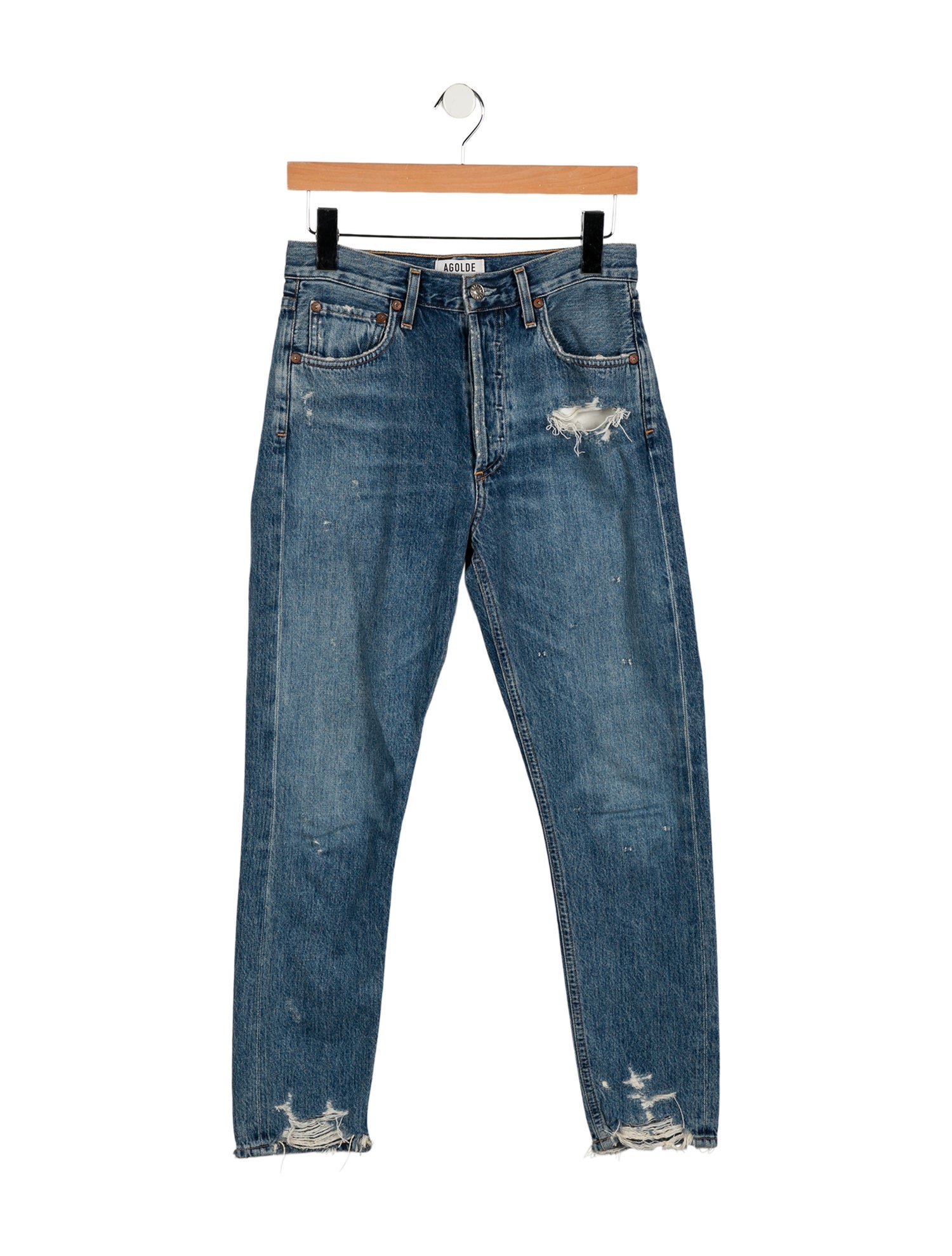 AGOLDE Mid-Rise Straight Leg Jeans