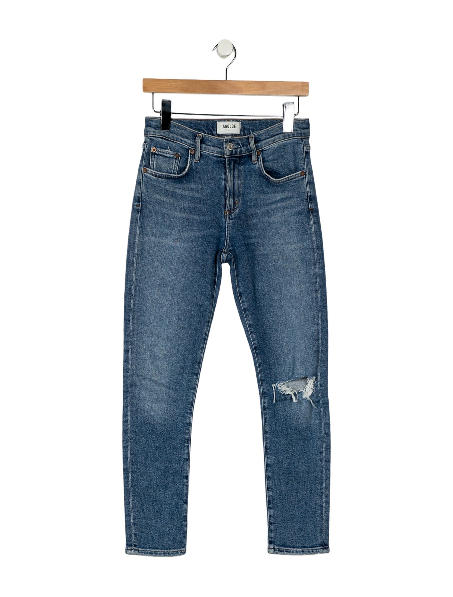 AGOLDE Mid-Rise Skinny Leg Jeans