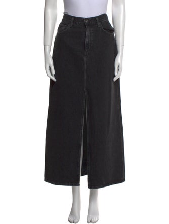 AGOLDE Distressed Accents Midi Length Skirt