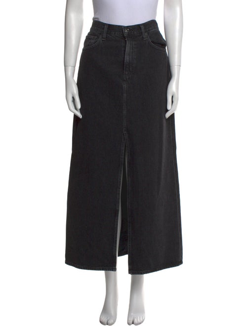 AGOLDE Distressed Accents Midi Length Skirt