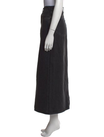AGOLDE Distressed Accents Midi Length Skirt