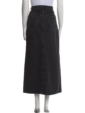 AGOLDE Distressed Accents Midi Length Skirt