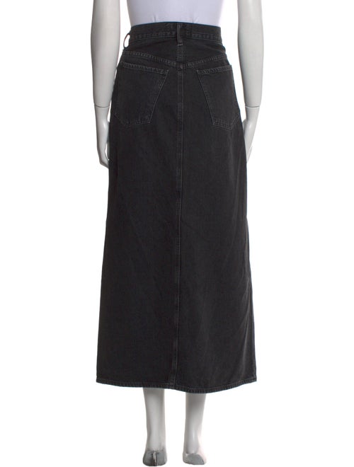 AGOLDE Distressed Accents Midi Length Skirt