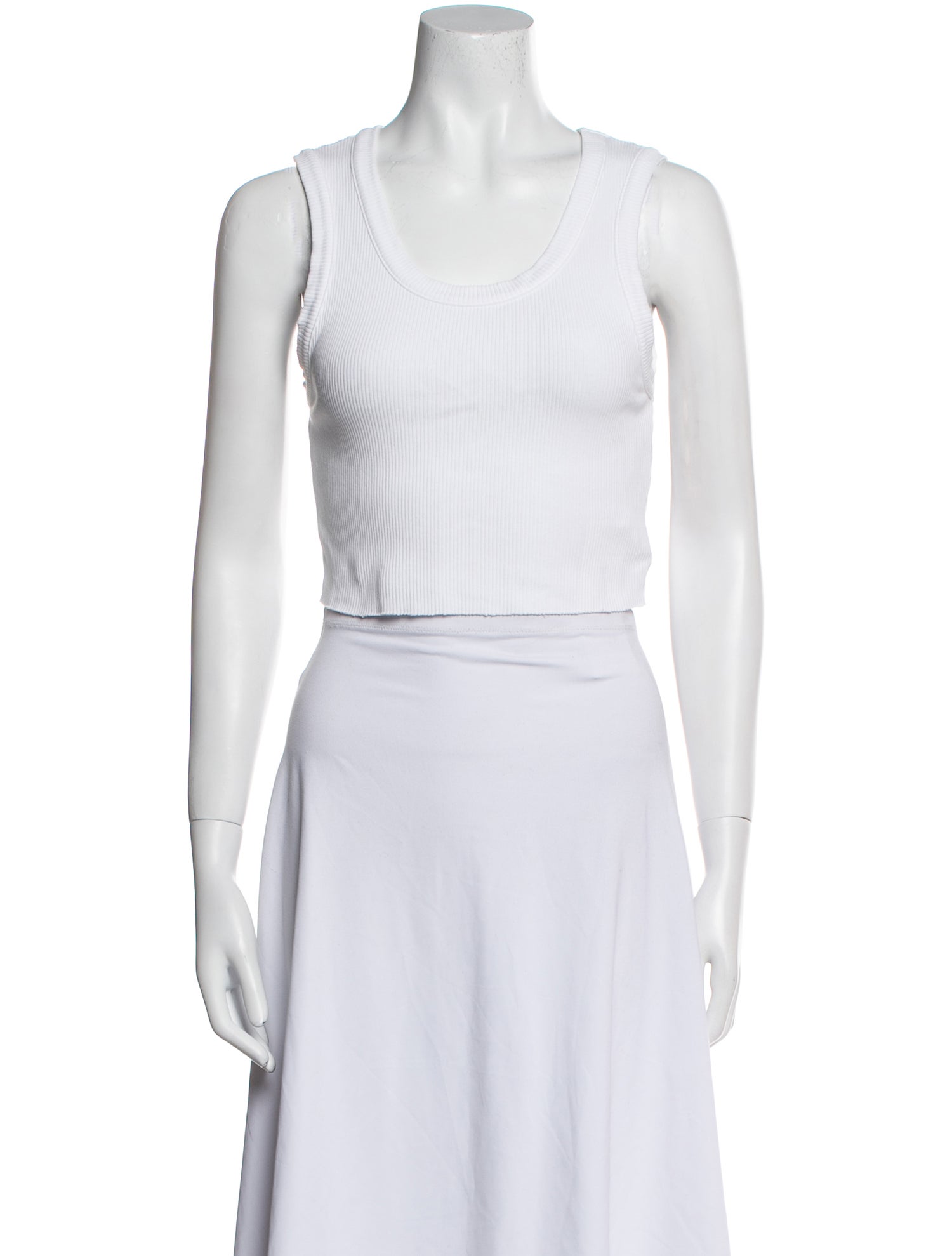 AGOLDE Scoop Neck Sleeveless Crop Top