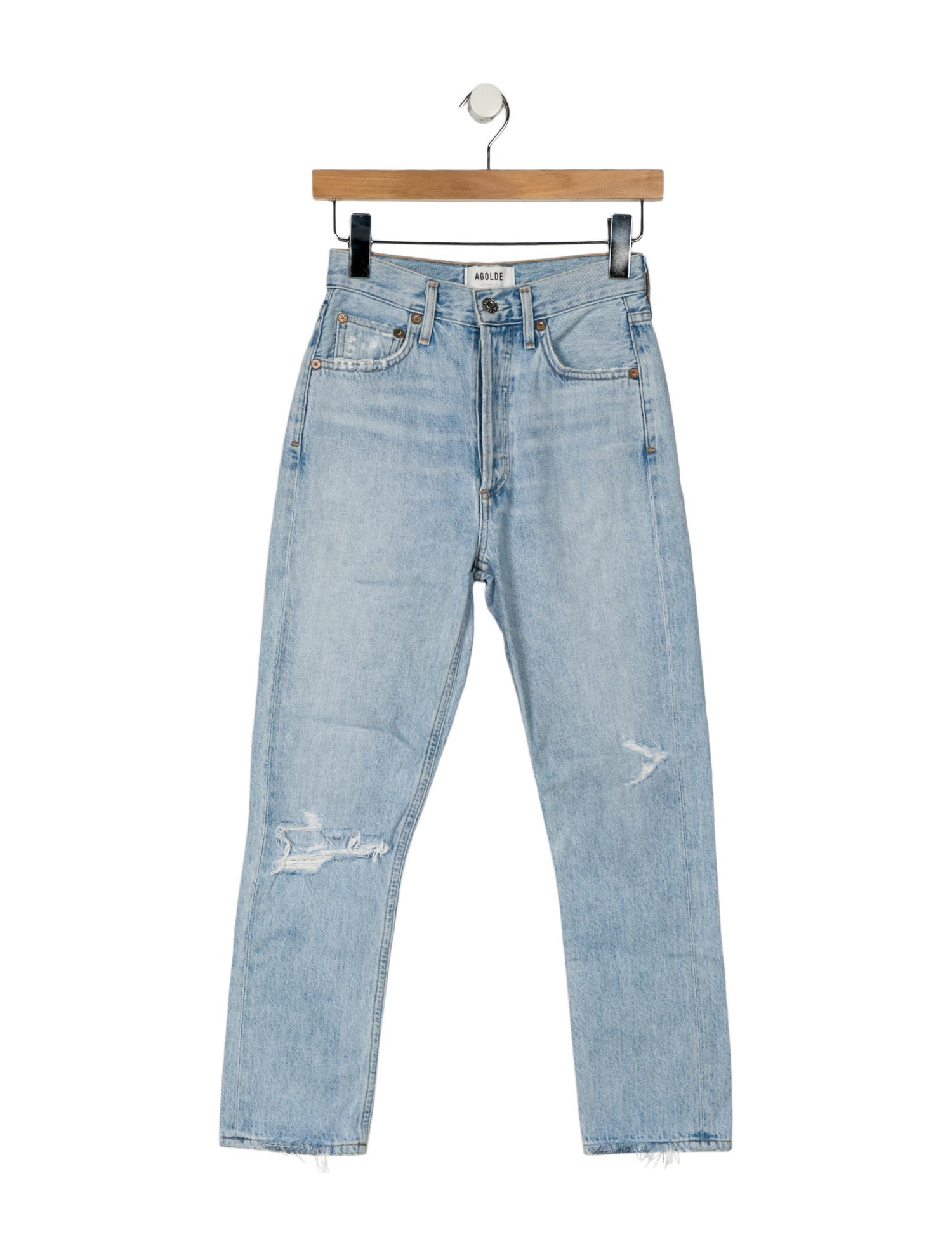 AGOLDE Mid-Rise Straight Leg Jeans