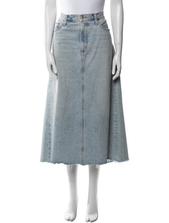 AGOLDE Distressed Accents Midi Length Skirt