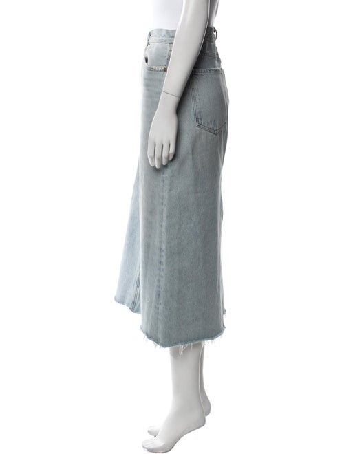 AGOLDE Distressed Accents Midi Length Skirt