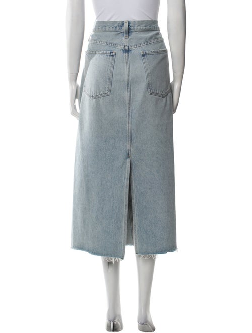 AGOLDE Distressed Accents Midi Length Skirt