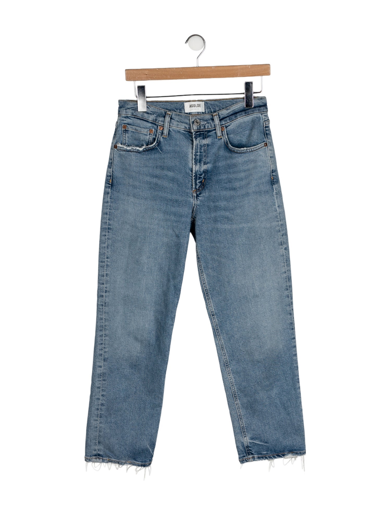 AGOLDE Mid-Rise Straight Leg Jeans