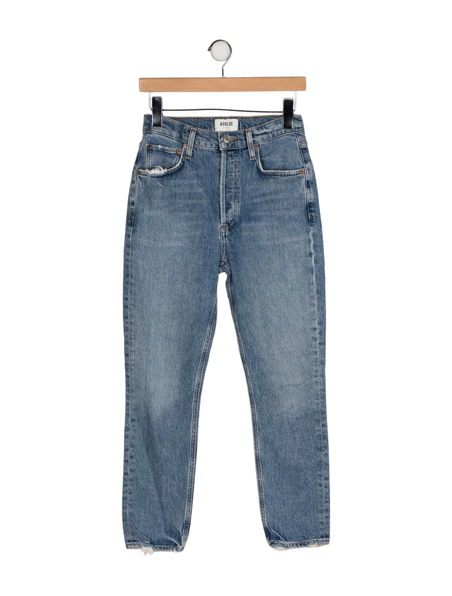 AGOLDE Mid-Rise Straight Leg Jeans