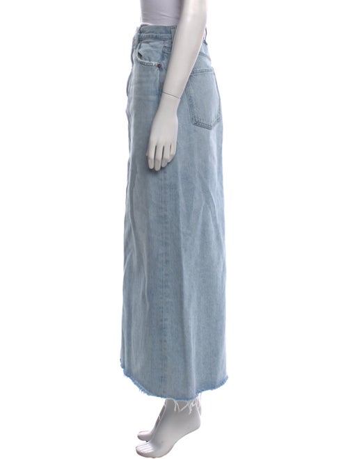 AGOLDE Distressed Accents Midi Length Skirt