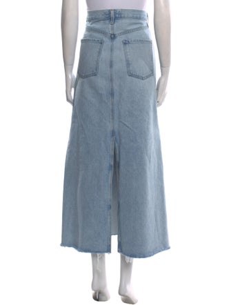 AGOLDE Distressed Accents Midi Length Skirt