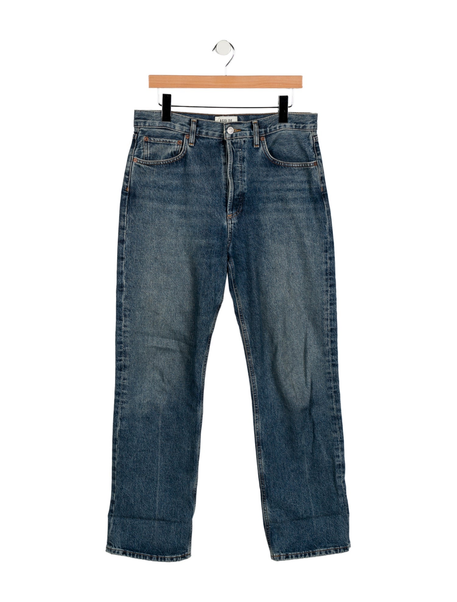 AGOLDE Mid-Rise Straight Leg Jeans