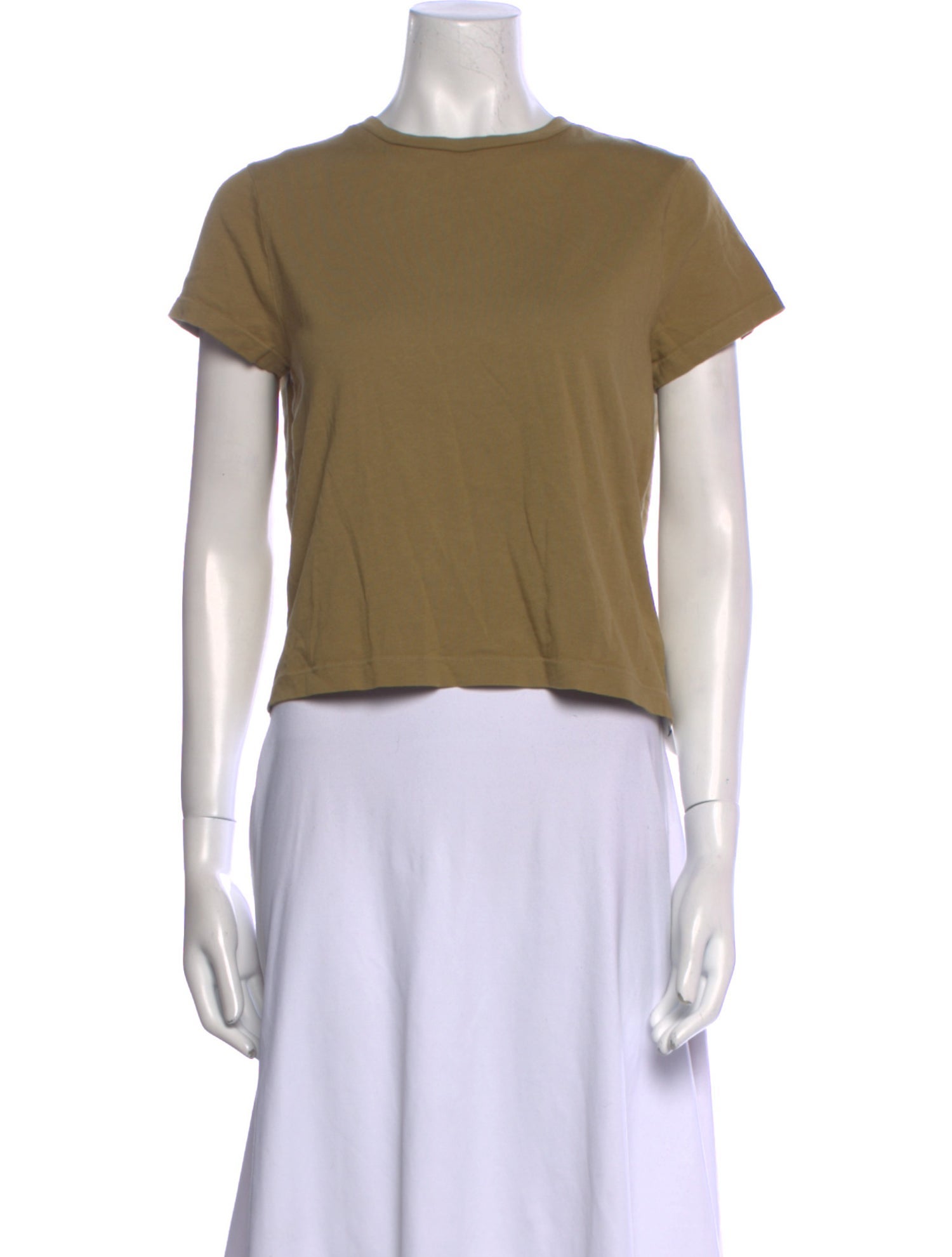 AGOLDE Crew Neck Short Sleeve Crop Top