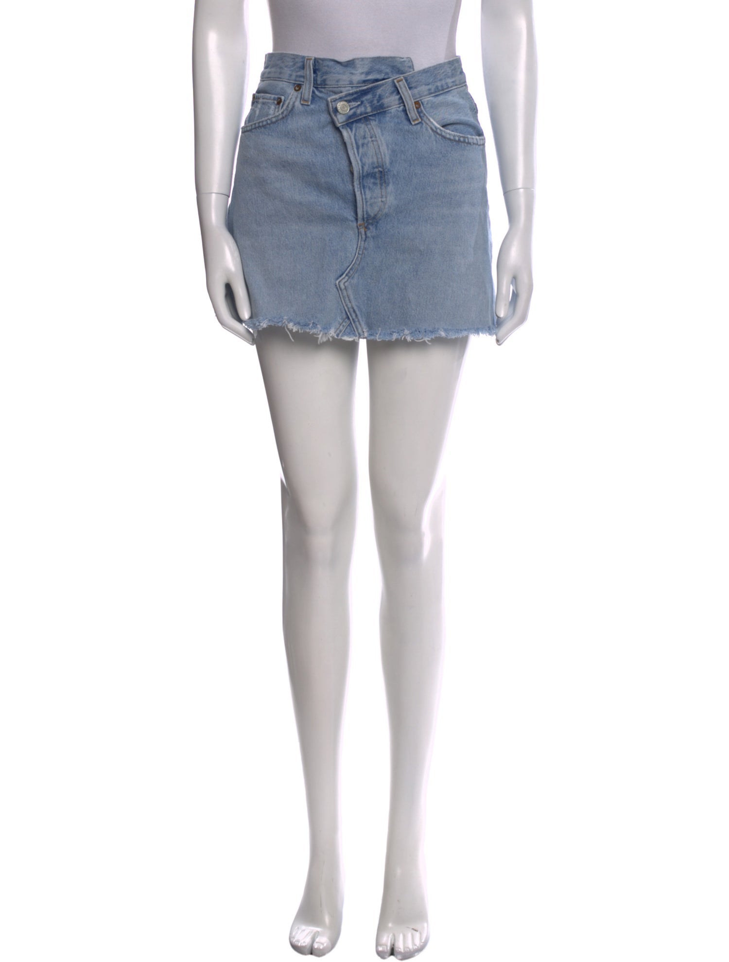 AGOLDE Distressed Accents Mini Skirt