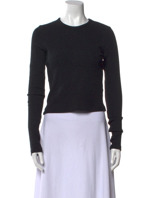 AGOLDE Crew Neck Long Sleeve Crop Top