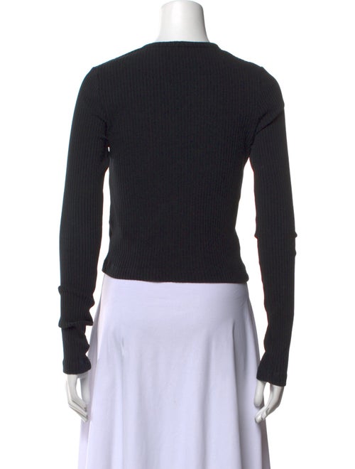 AGOLDE Crew Neck Long Sleeve Crop Top