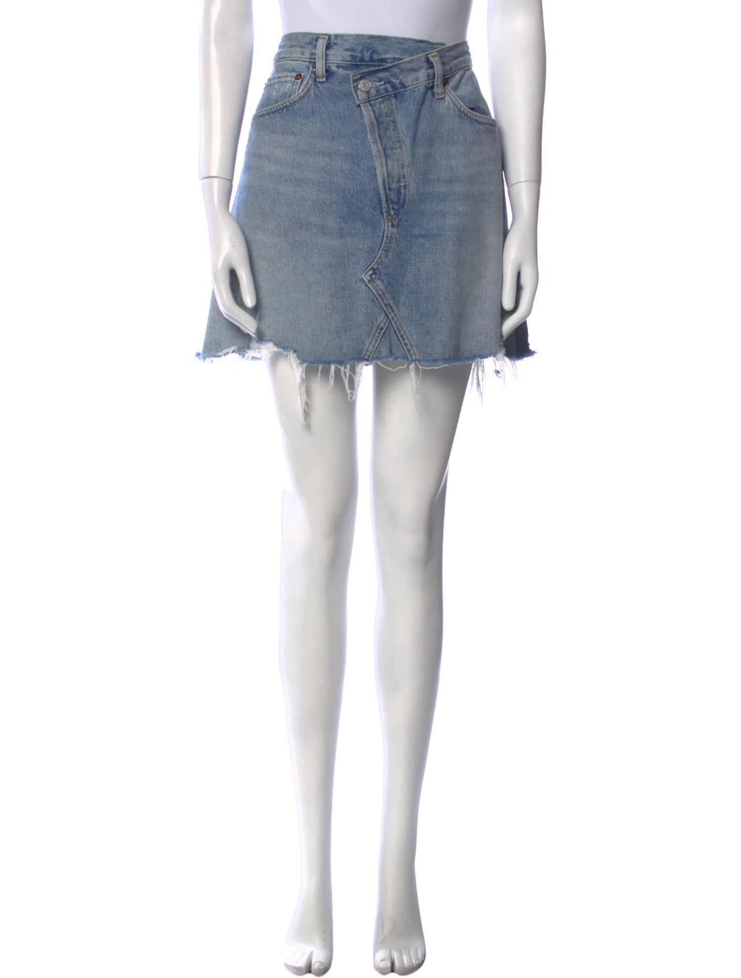AGOLDE Distressed Accents Mini Skirt