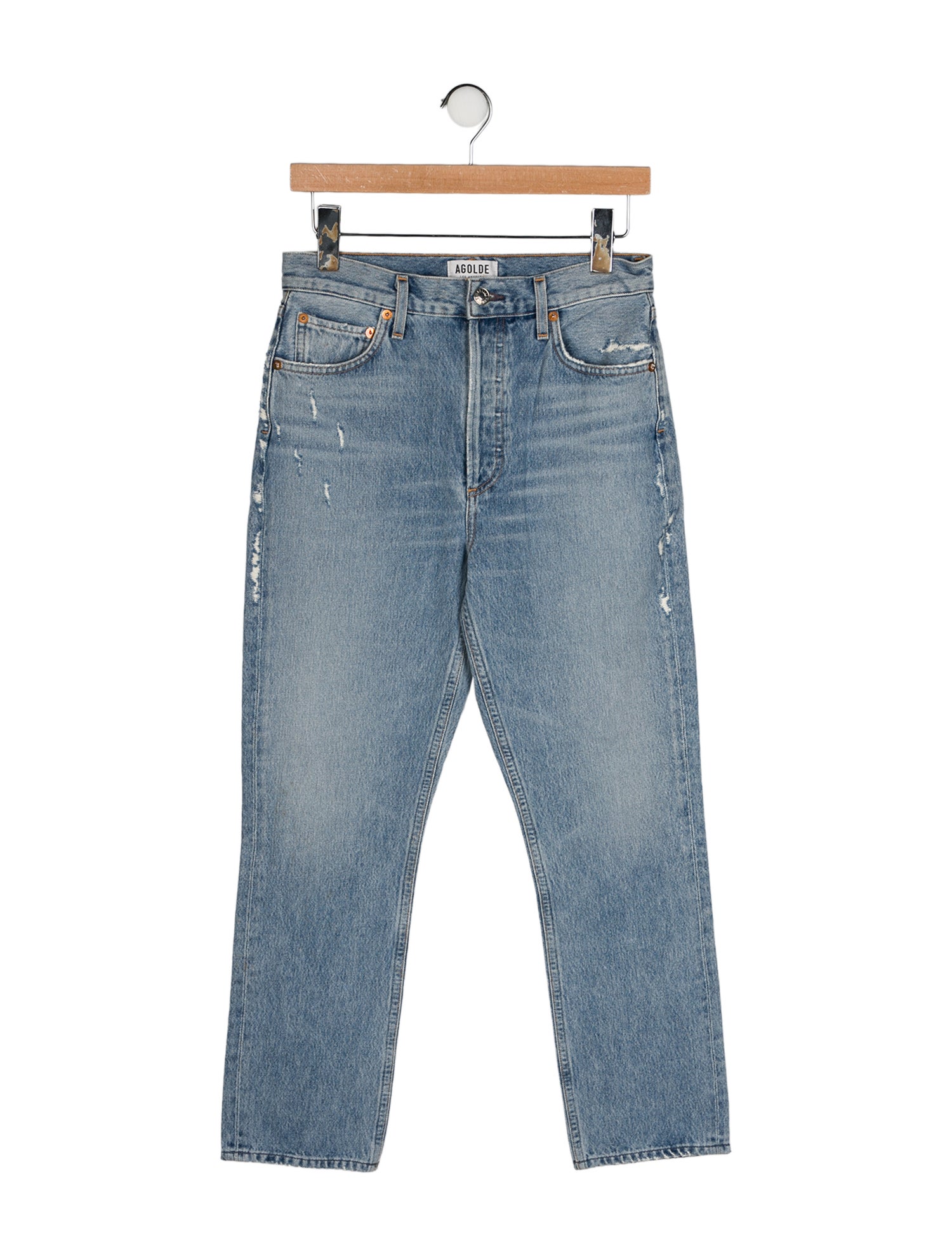AGOLDE Mid-Rise Straight Leg Jeans