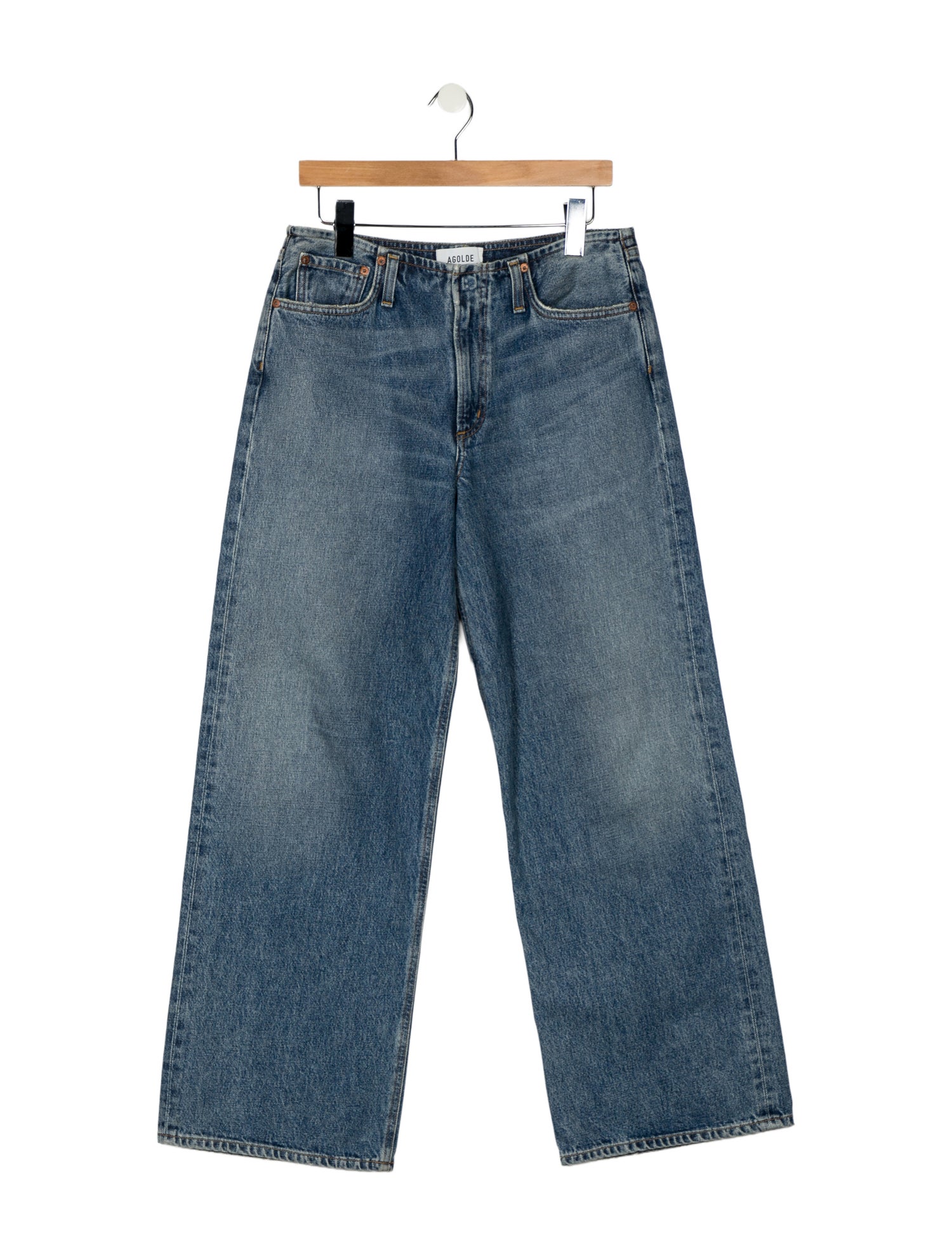 AGOLDE Mid-Rise Wide Leg Jeans