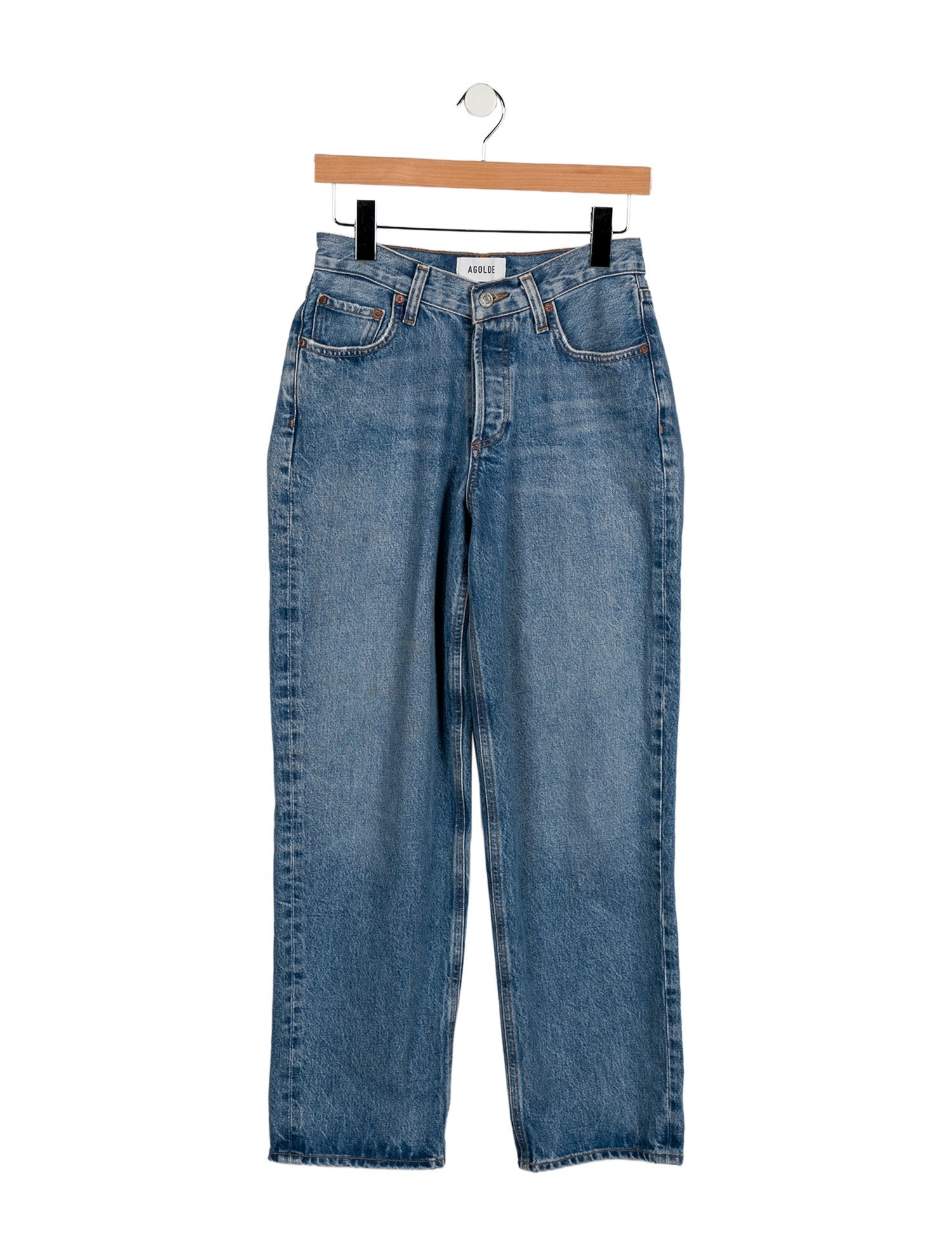 AGOLDE Mid-Rise Wide Leg Jeans