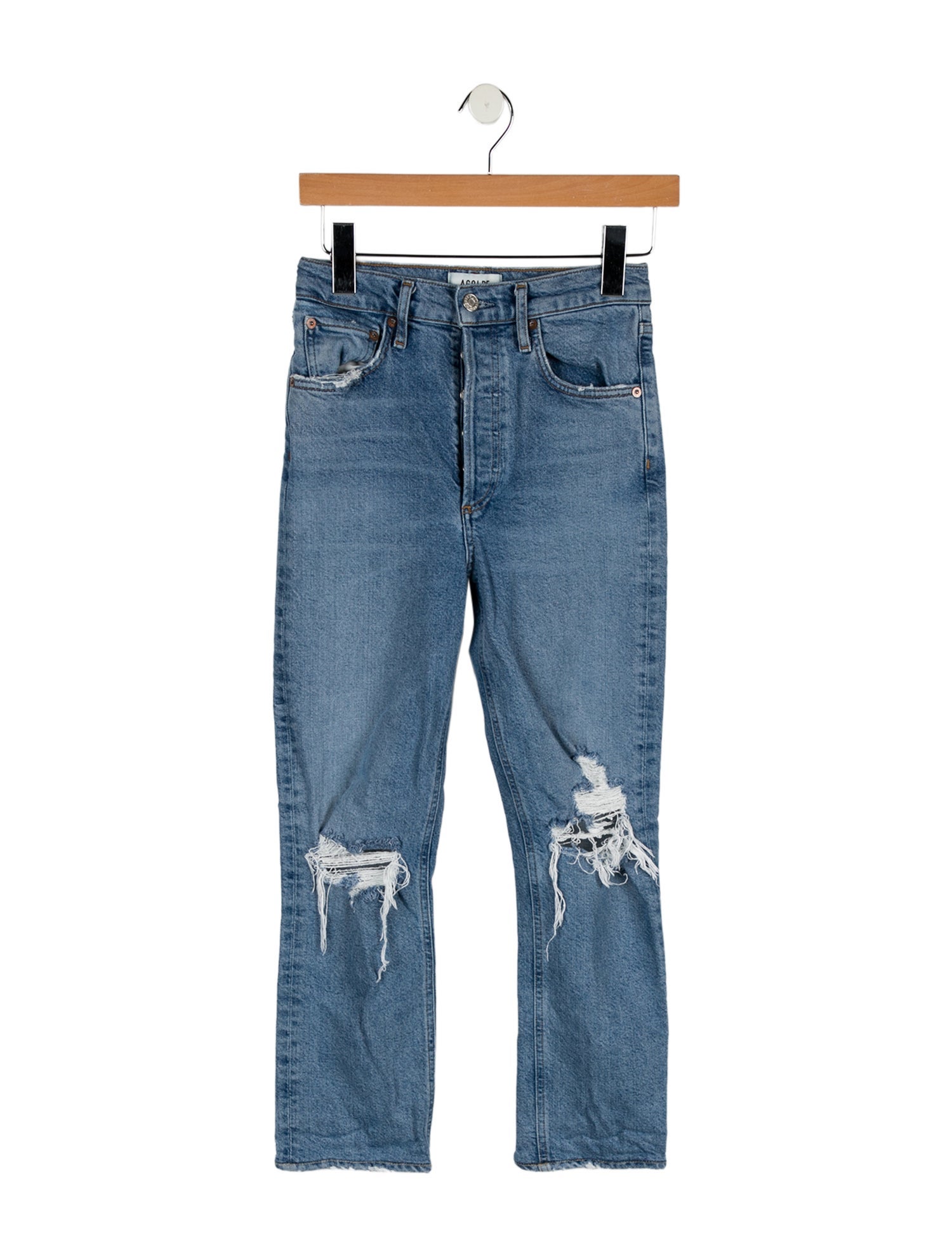 AGOLDE Mid-Rise Straight Leg Jeans