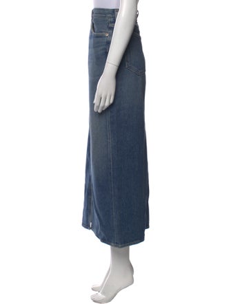 AGOLDE Distressed Accents Midi Length Skirt