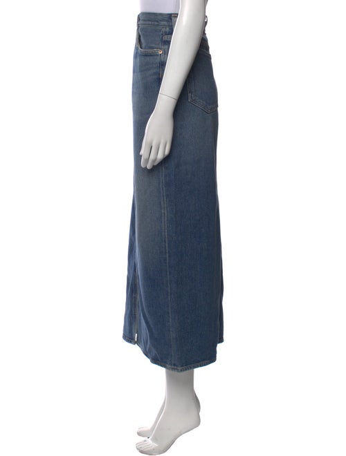 AGOLDE Distressed Accents Midi Length Skirt