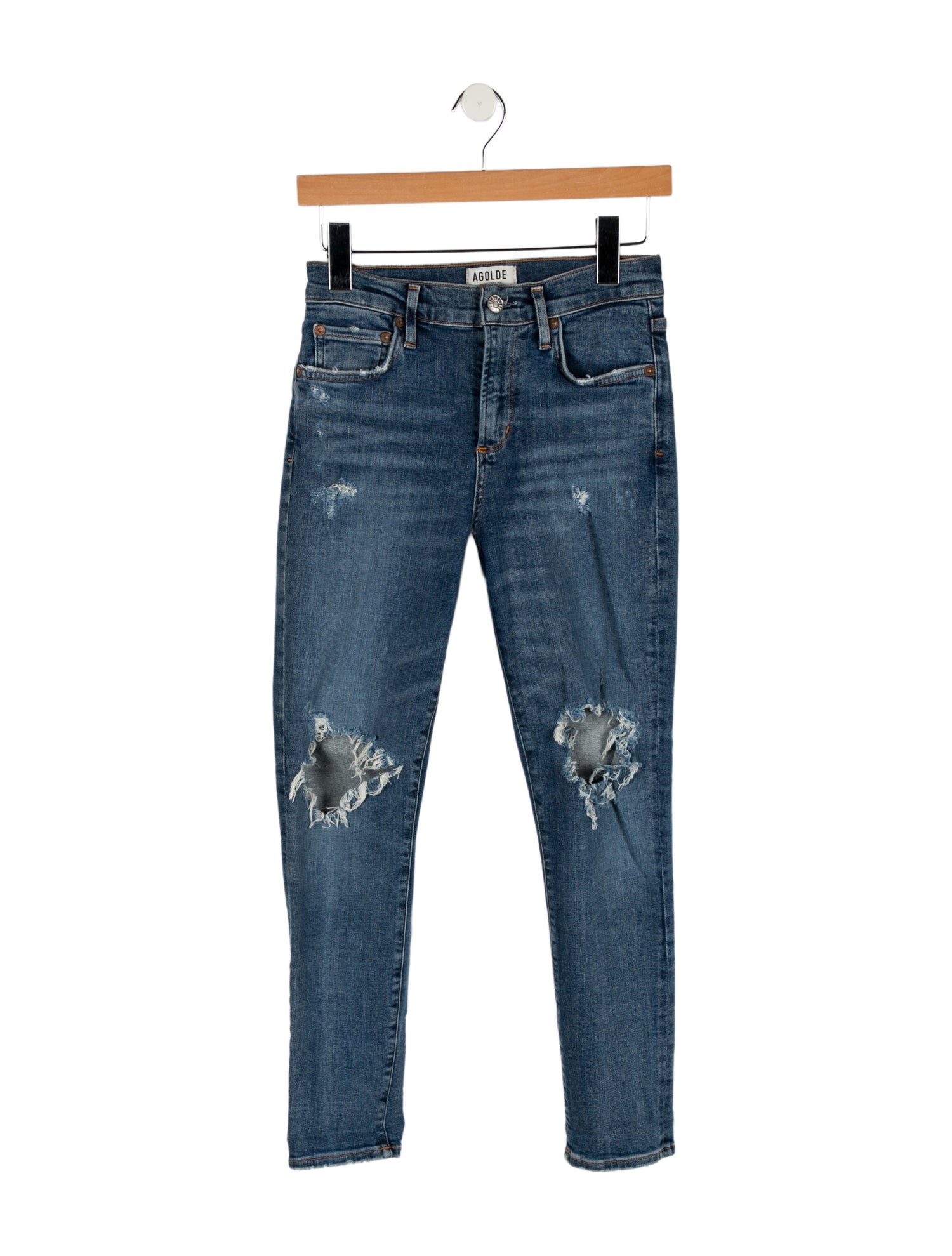 AGOLDE Mid-Rise Skinny Leg Jeans