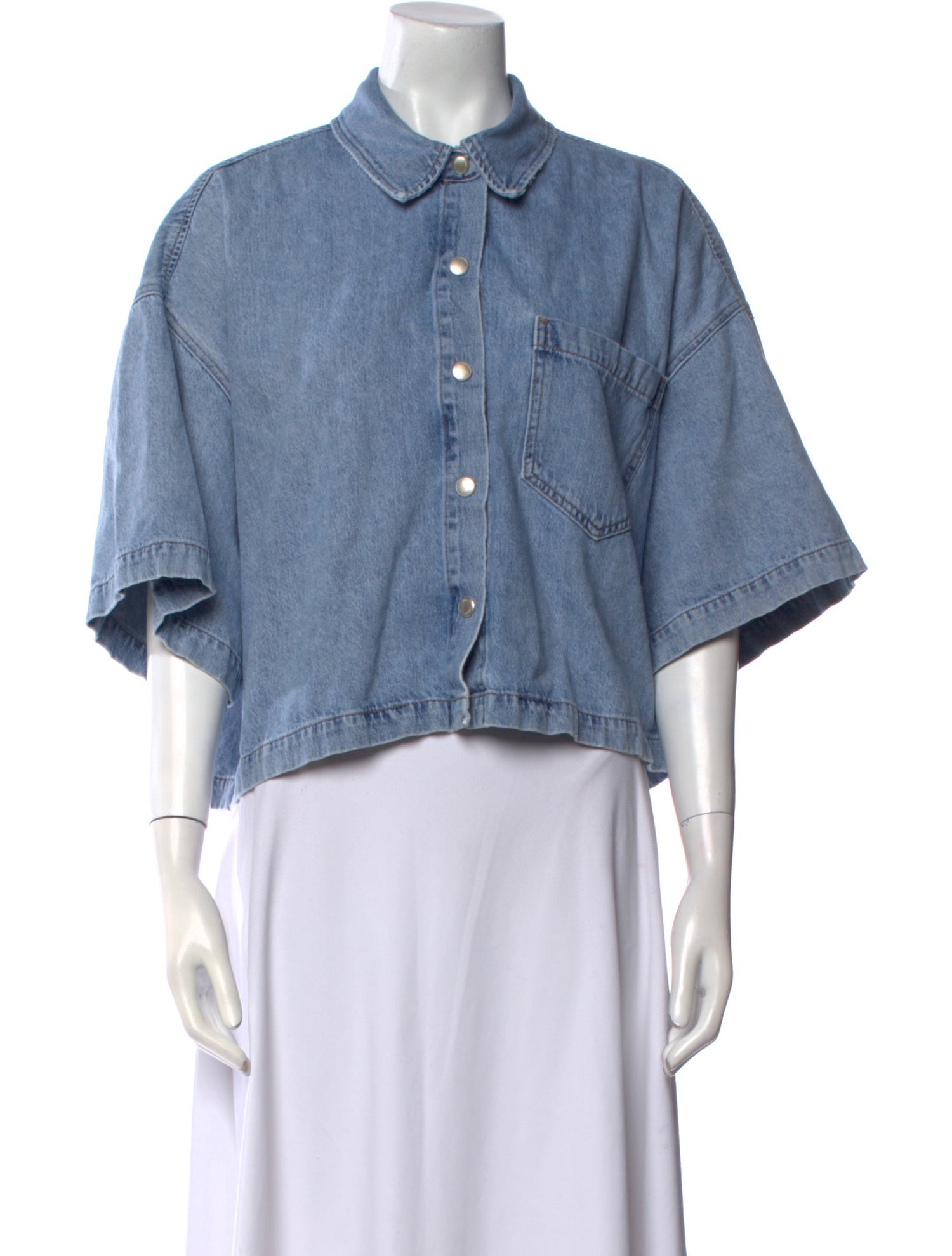 AGOLDE Three-Quarter Sleeve Crop Top